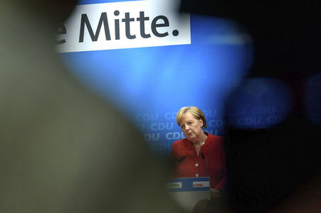 Asyl-Steit Pressekonferenz mit Angela Merkel