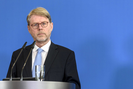 Pressekonferenz zur Neubesetzung der Leitung des BAMF in Berlin