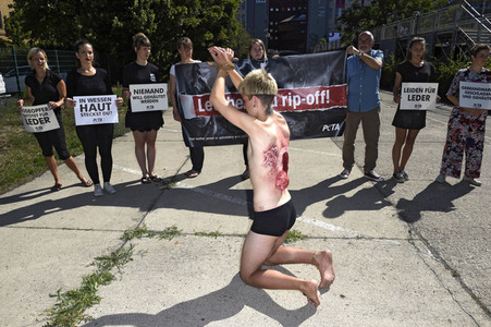 PETA Protest auf der Berlin Fashion Week Spring/Summer 2019