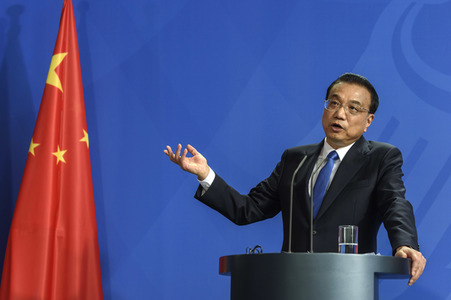Pressekonferenz mit Angela Merkel und Li Keqiang in Berlin