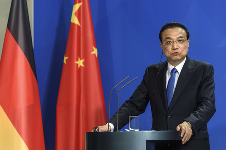 Pressekonferenz mit Angela Merkel und Li Keqiang in Berlin