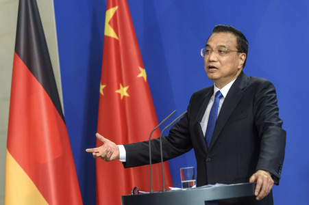 Pressekonferenz mit Angela Merkel und Li Keqiang in Berlin