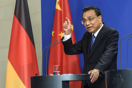 Pressekonferenz mit Angela Merkel und Li Keqiang in Berlin