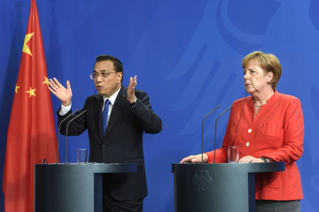 Pressekonferenz mit Angela Merkel und Li Keqiang in Berlin