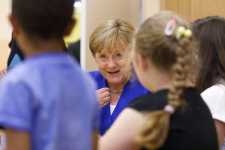 Angela Merkel besucht Caritas Zentrum in Köln
