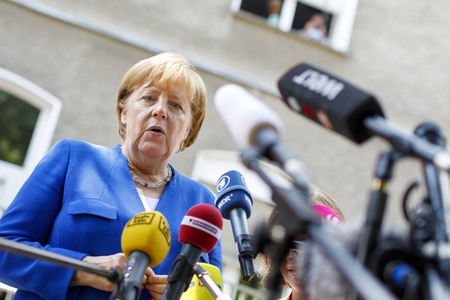 Angela Merkel besucht Caritas Zentrum in Köln
