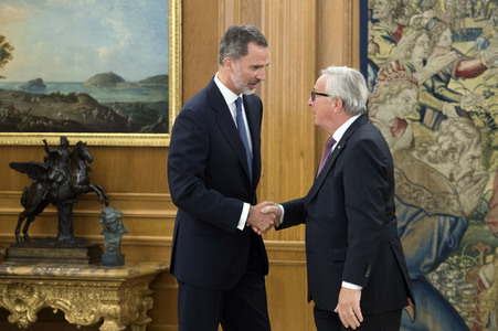 Empfang mit König Felipe und Jean-Claude Juncker in Madrid