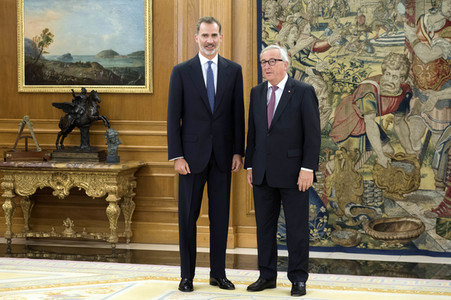 Empfang mit König Felipe und Jean-Claude Juncker in Madrid