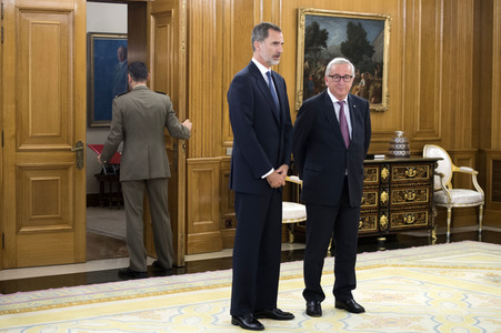 Empfang mit König Felipe und Jean-Claude Juncker in Madrid