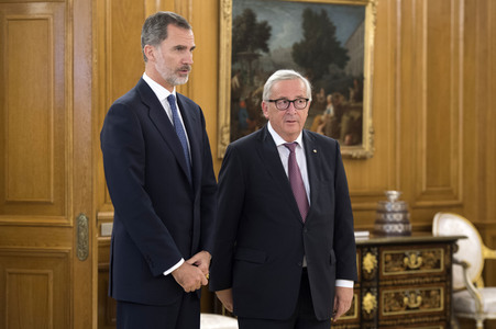 Empfang mit König Felipe und Jean-Claude Juncker in Madrid
