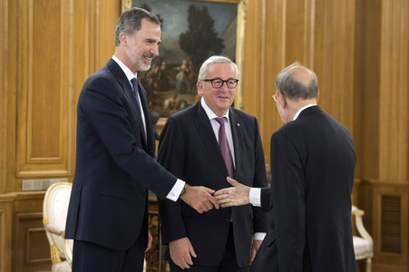 Empfang mit König Felipe und Jean-Claude Juncker in Madrid