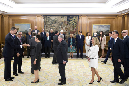 Empfang mit König Felipe und Jean-Claude Juncker in Madrid