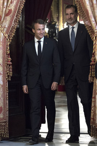 Empfang von König Felipe und Präsident Macron in Madrid