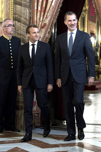 Empfang von König Felipe und Präsident Macron in Madrid