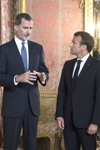 Empfang von König Felipe und Präsident Macron in Madrid