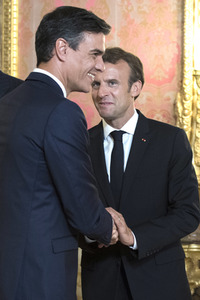 Empfang von König Felipe und Präsident Macron in Madrid