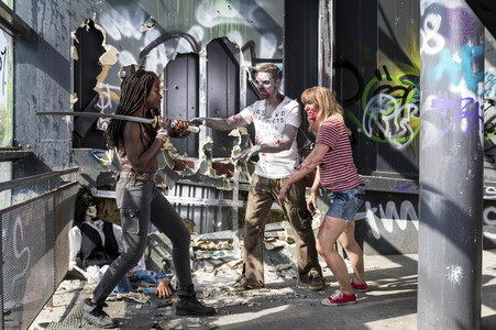Cosplay-Photoshooting 'The Walking Dead' in Hannover
