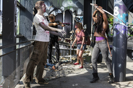 Cosplay-Photoshooting 'The Walking Dead' in Hannover