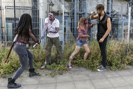 Cosplay-Photoshooting 'The Walking Dead' in Hannover