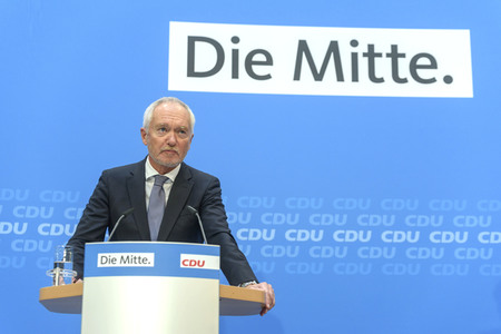 Pressekonferenz zur Klausurtagung der CDU in Berlin