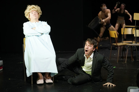 Theaterprobe 'Die stillen Trabanten' in Berlin