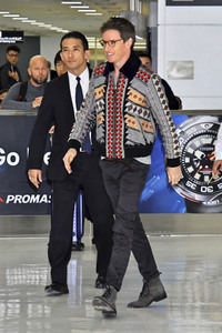 Ankunft von Eddie Redmayne und Dan Fogler in Narita