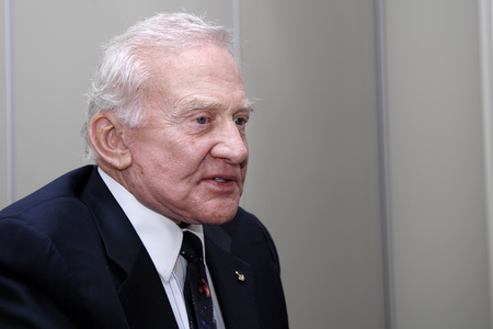Interview mit Buzz Aldrin in Hamburg
