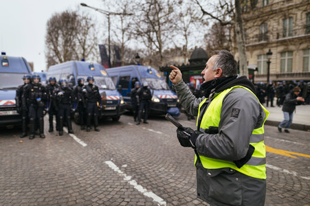 Gelbwesten-Protest in Paris