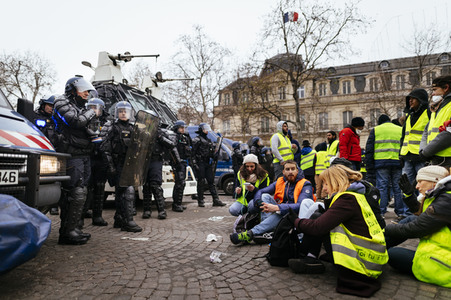 Gelbwesten-Protest in Paris