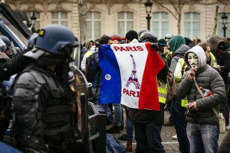 Gelbwesten-Protest in Paris