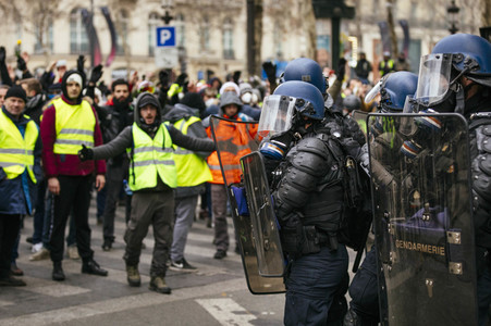 Gelbwesten-Protest in Paris