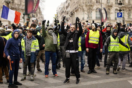 Gelbwesten-Protest in Paris