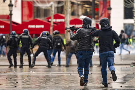 Gelbwesten-Protest in Paris