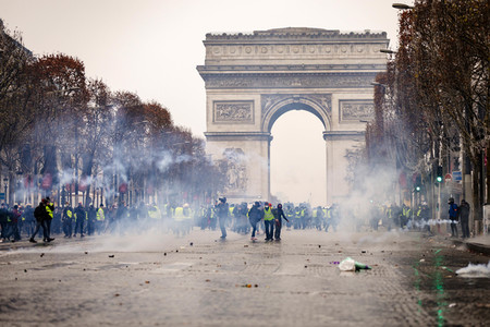 Gelbwesten-Protest in Paris