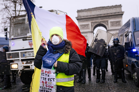 Gelbwesten-Protest in Paris