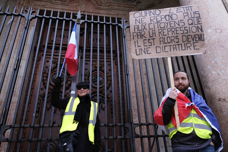 Demonstration der Gelbwesten in Lyon