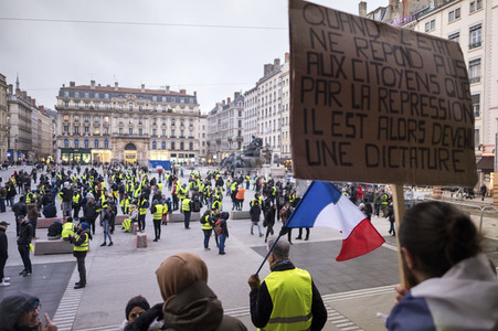 Demonstration der Gelbwesten in Lyon