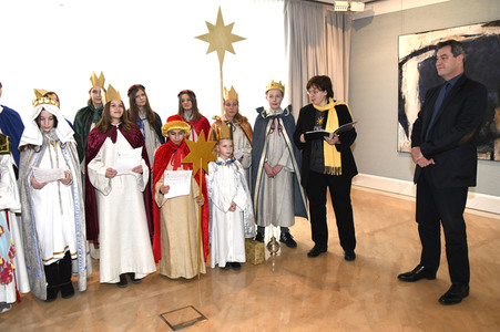 Die Sternsinger bei Markus Söder in München