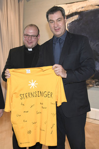 Die Sternsinger bei Markus Söder in München