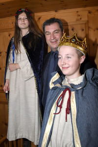 Die Sternsinger bei Markus Söder in München