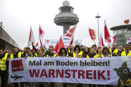 Verdi Warnstreik des Sicherheitspersonals am Flughafen Hannover