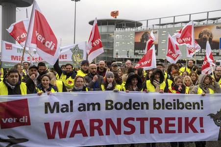 Verdi Warnstreik des Sicherheitspersonals am Flughafen Hannover