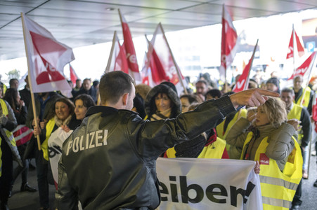 Verdi Warnstreik des Sicherheitspersonals am Flughafen Hannover