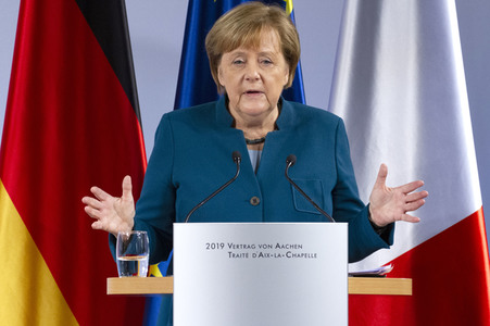 Erneuerung des deutsch-französischen Freundschaftsvertrages in Aachen