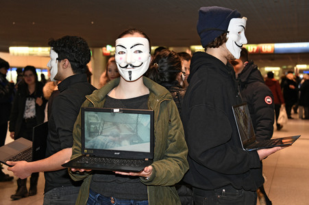 Anonymous for the Voiceless - Aktion in München
