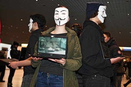 Anonymous for the Voiceless - Aktion in München