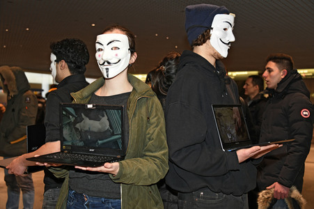 Anonymous for the Voiceless - Aktion in München