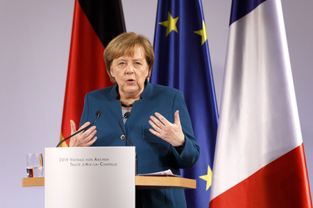 Erneuerung des deutsch-französischen Freundschaftsvertrages in Aachen