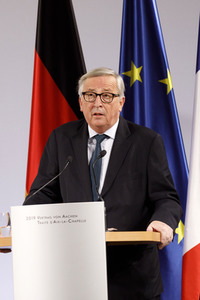 Erneuerung des deutsch-französischen Freundschaftsvertrages in Aachen