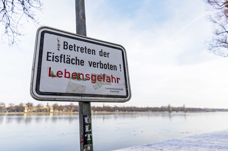 Eis auf dem Maschsee in Hannover